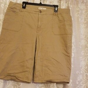 Tan knee shorts